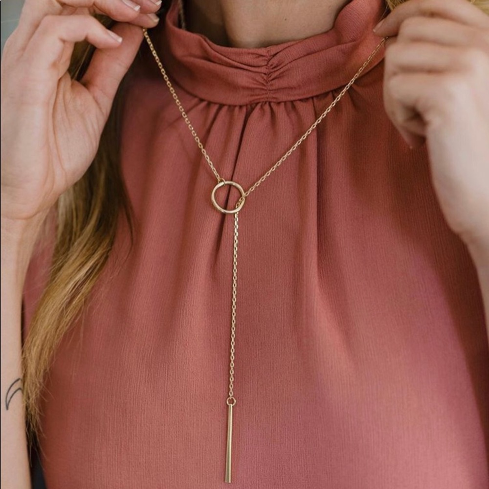 Nashelle Heather Drop Lariat necklace